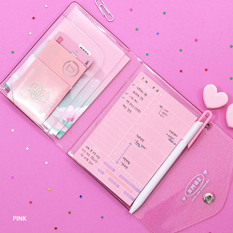 Pink - Second Mansion Moonlight twinkle notepad notebook organizer