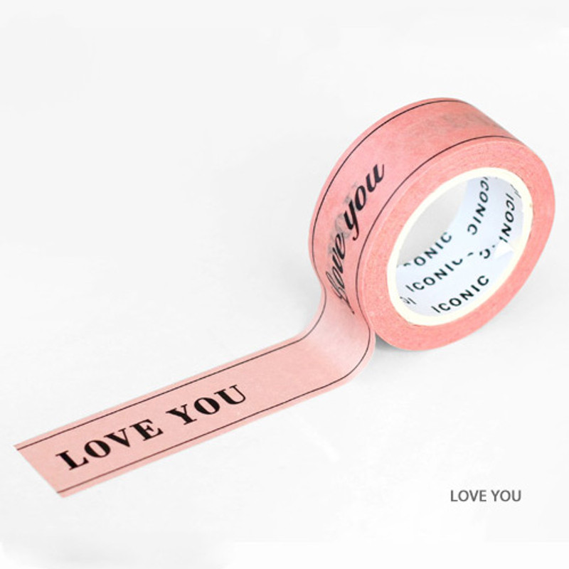Love you - ICONIC Message pattern paper deco masking tape Love you - ICONIC Message pattern paper deco masking tape