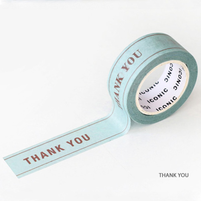 Thank you - ICONIC Message pattern paper deco masking tape Thank you - ICONIC Message pattern paper deco masking tape