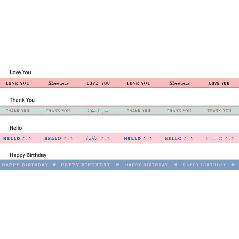 Option - ICONIC Message pattern paper deco masking tape Option - ICONIC Message pattern paper deco masking tape