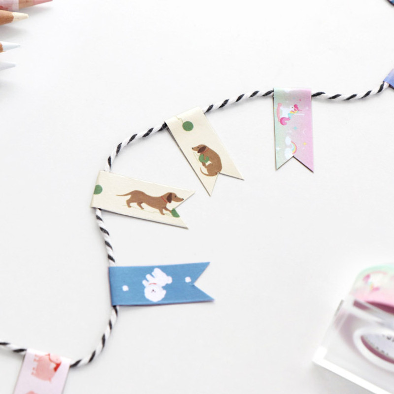 Example of use - ICONIC Buddy pattern paper deco masking tape Example of use - ICONIC Buddy pattern paper deco masking tape