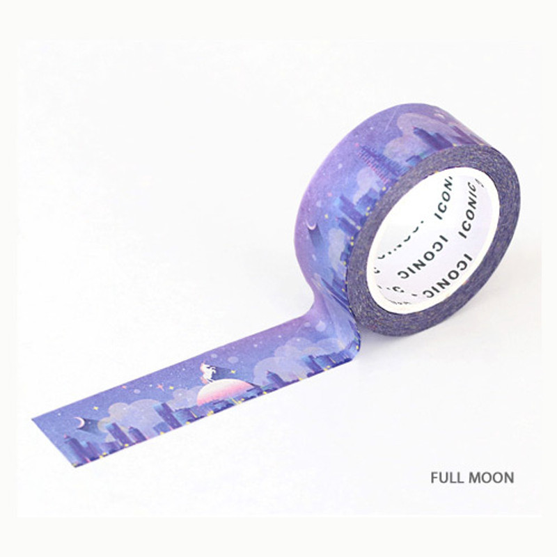 Full moon - ICONIC Gradation pattern paper deco masking tape Full moon - ICONIC Gradation pattern paper deco masking tape