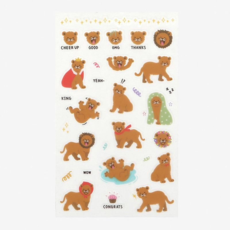 Dailylike Daily transparent deco sticker - Little lion Dailylike Daily transparent deco sticker - Little lion