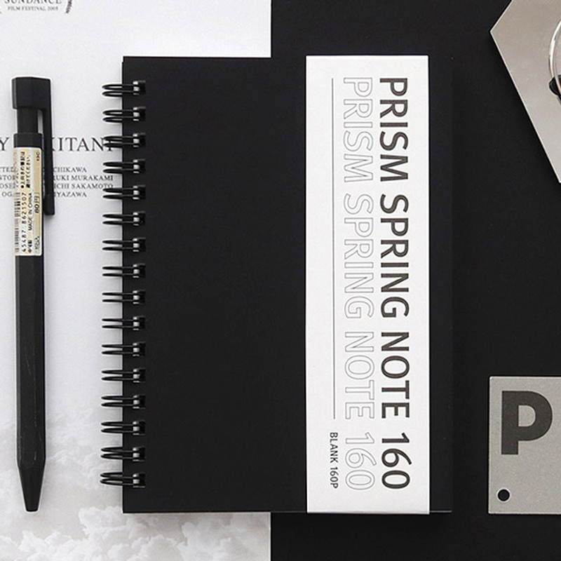 Black - Indigo Prism small spiral blank notebook Black - Indigo Prism small spiral blank notebook