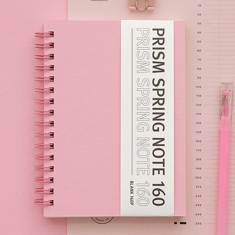 Pink  - Indigo Prism small spiral blank notebook Pink  - Indigo Prism small spiral blank notebook