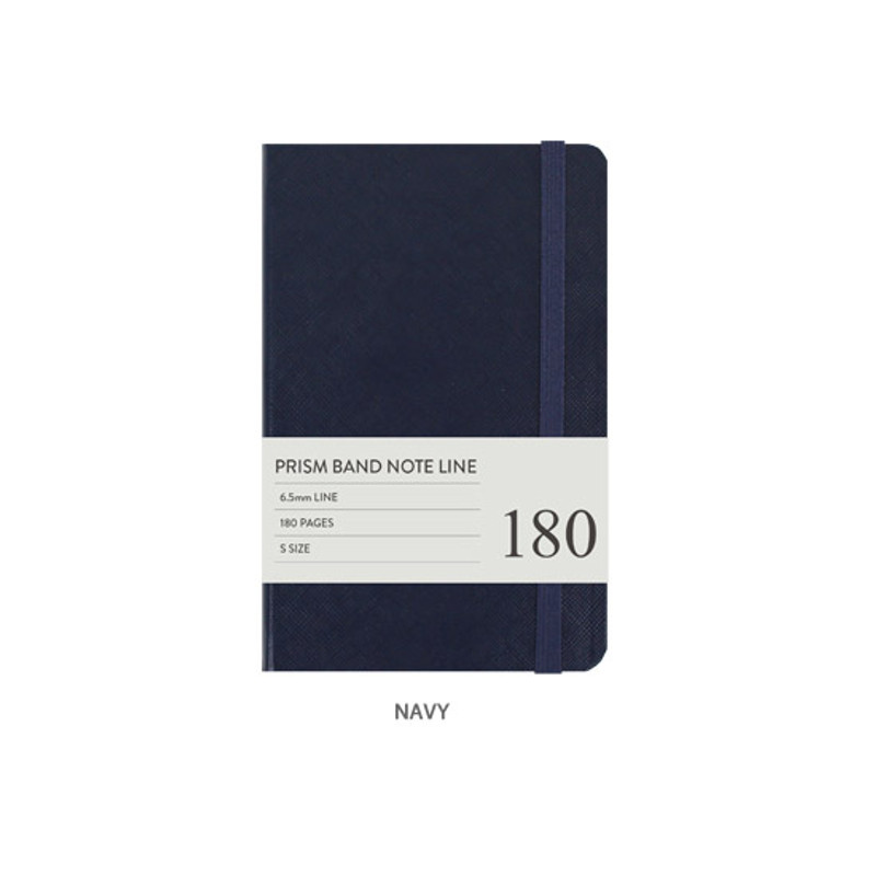 Navy - Indigo Prism 180 pages small lined notebook with elastic band Navy - Indigo Prism 180 pages small lined notebook with elastic band