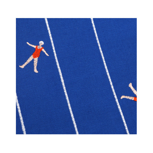 Detail of Dailylike Embroidery rectangle fabric zipper pouch - Swimming