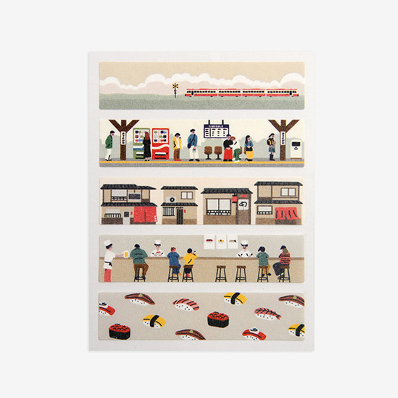 Dailylike Kyoto masking seal paper deco sticker 4 sheets set Dailylike Kyoto masking seal paper deco sticker 4 sheets set