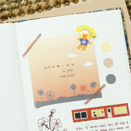 Example of use - Dailylike Sunset 2 designs memo writing notepad