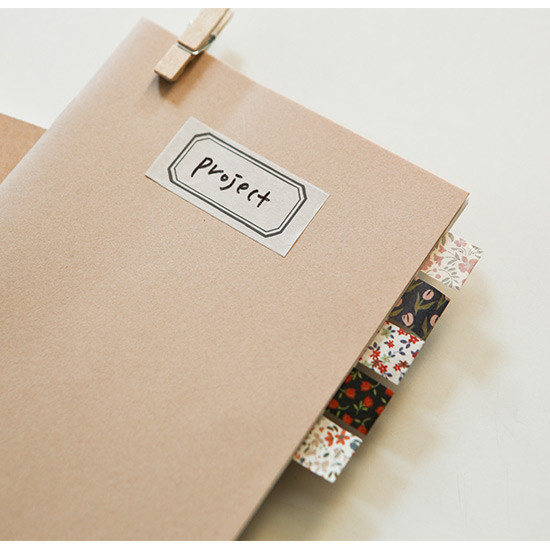 Example of use - Dailylike Vintage flower masking seal paper deco sticker 4 sheets set