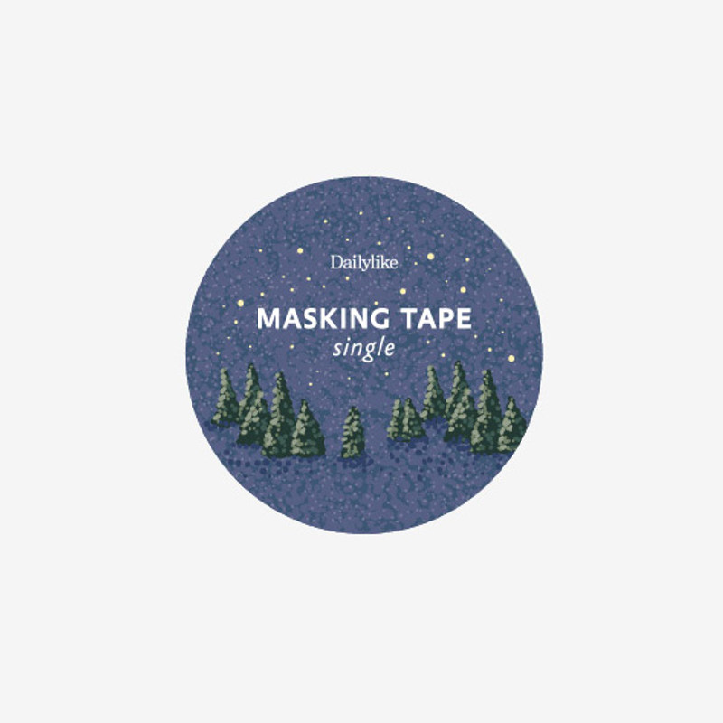 Dailylike Night forest single roll paper deco masking tape Dailylike Night forest single roll paper deco masking tape