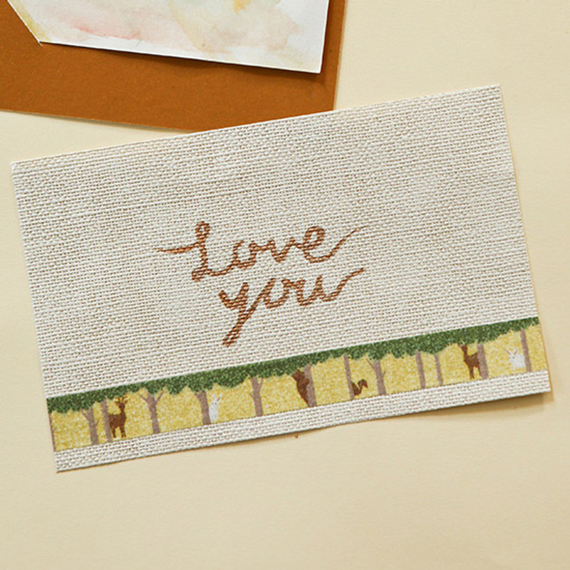 Example of use - Dailylike Forest animal single roll paper deco masking tape Example of use - Dailylike Forest animal single roll paper deco masking tape