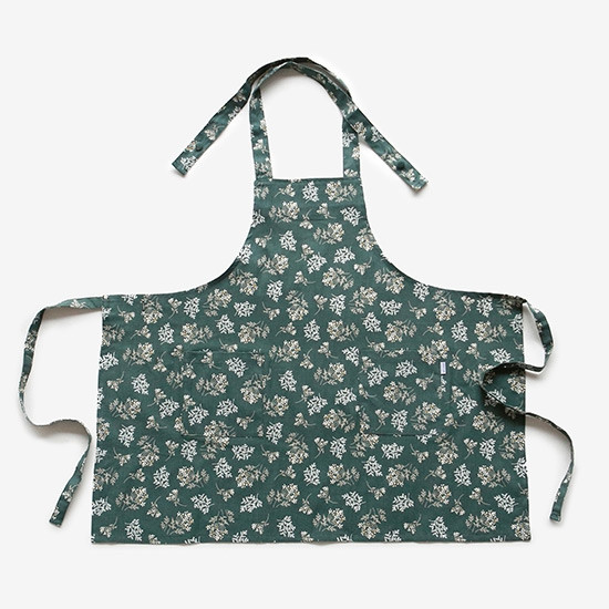 Dailylike Lace flower pattern linen cross back apron