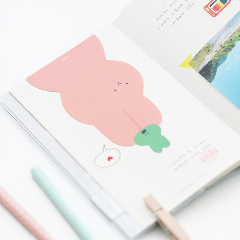 Pink rabbit - ICONIC Animal 60 sheets memo writing notepad Pink rabbit - ICONIC Animal 60 sheets memo writing notepad