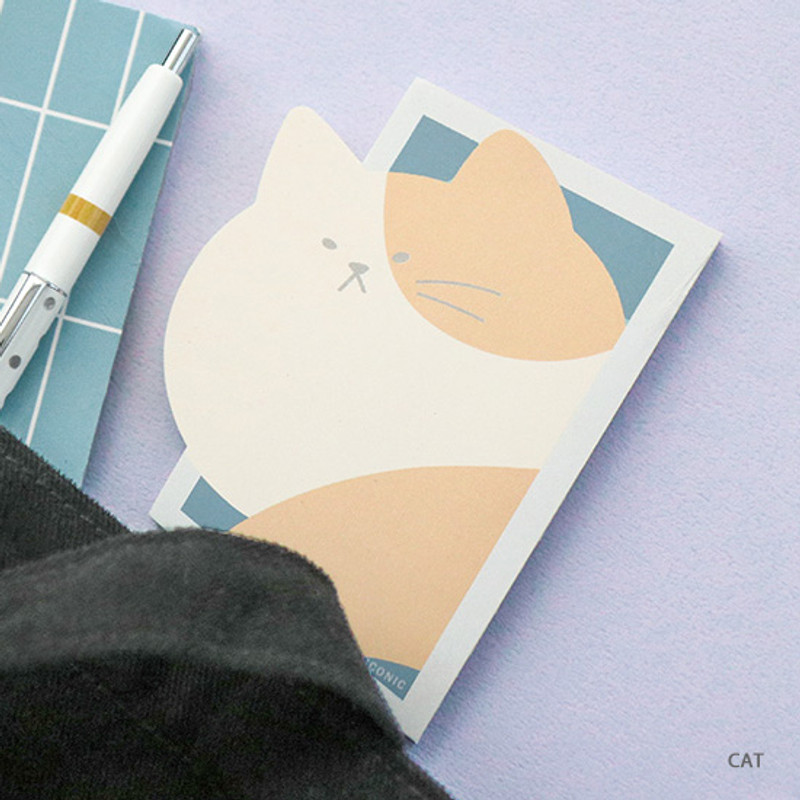 Cat - ICONIC Peekaboo 60 sheets memo writing notepad Cat - ICONIC Peekaboo 60 sheets memo writing notepad