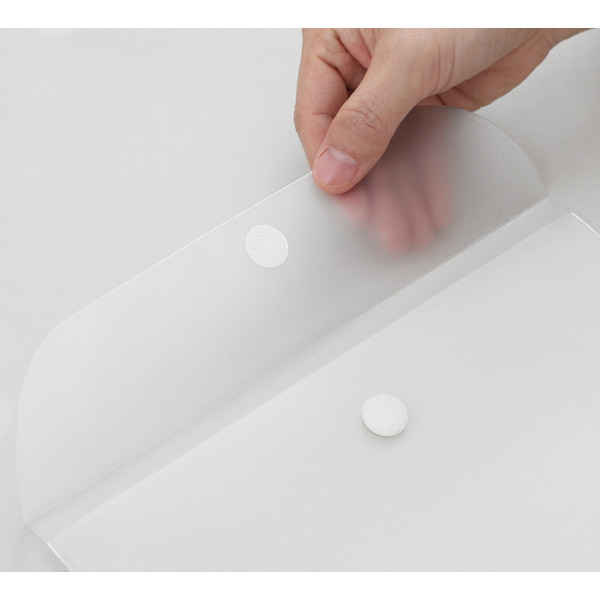 Velcro snap closure - 2NUL Smile A4 size clear snap file folder case pouch