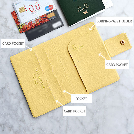 Composition - Play Obje Airline travel passport case holder