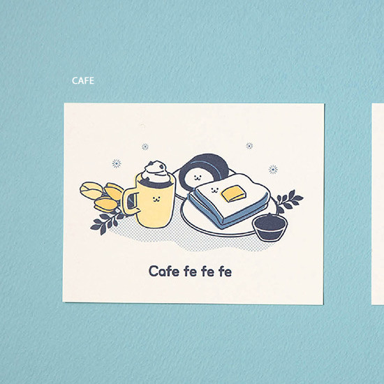 Cafe - Ardium Cute virus message postcard