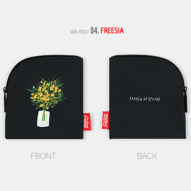 Freesia -  All new frame Myeongmi Choi collection mini zipper pouch