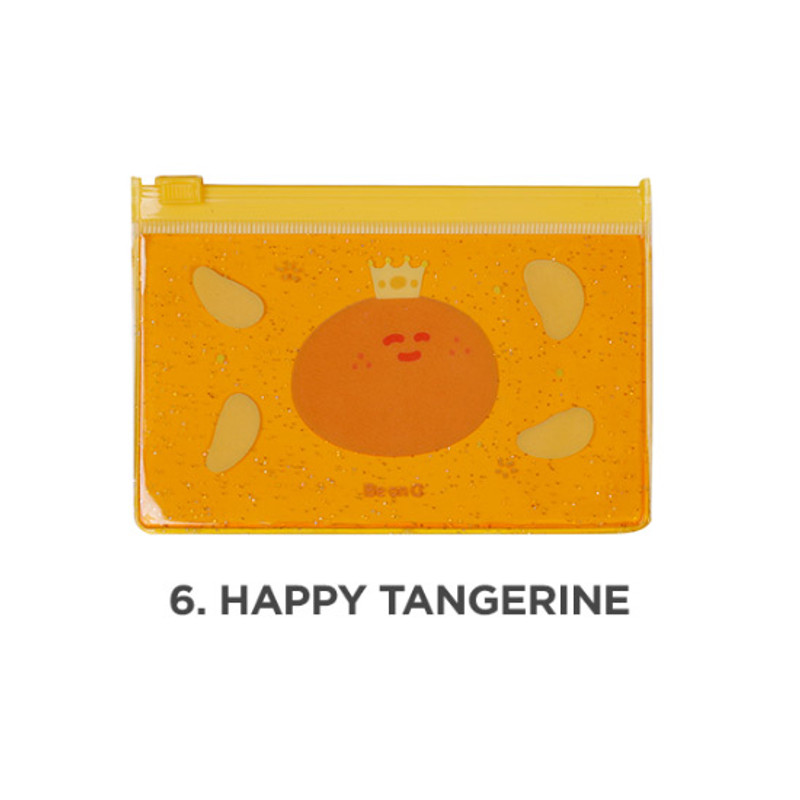 Happy tangerine - Be on D 90s coolkids party small clear zip lock pouch Happy tangerine - Be on D 90s coolkids party small clear zip lock pouch
