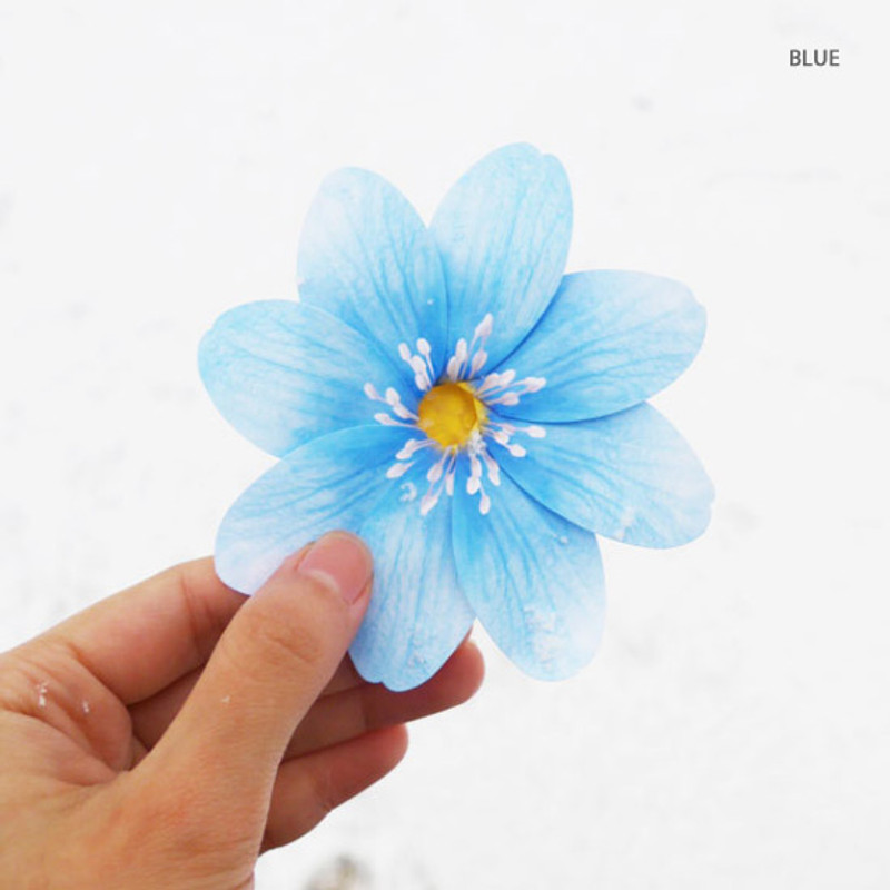 Blue - ABJECTION Hepatica asiatica card and envelope set