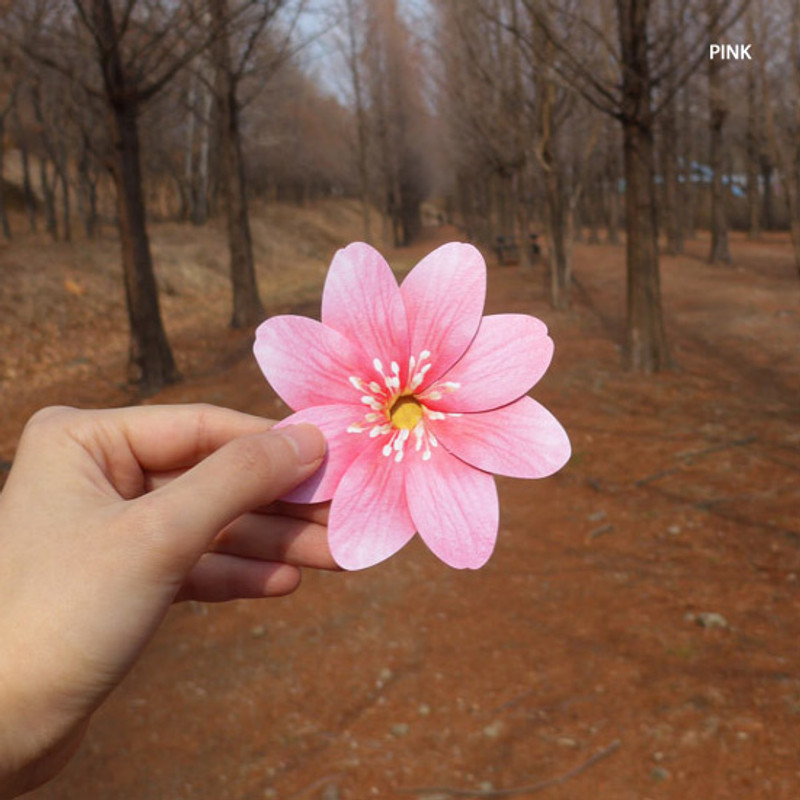 Pink - ABJECTION Hepatica asiatica card and envelope set