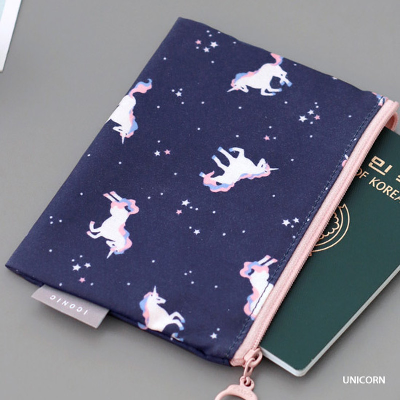 Unicorn - ICONIC Comely water resistant small flat pouch bag 