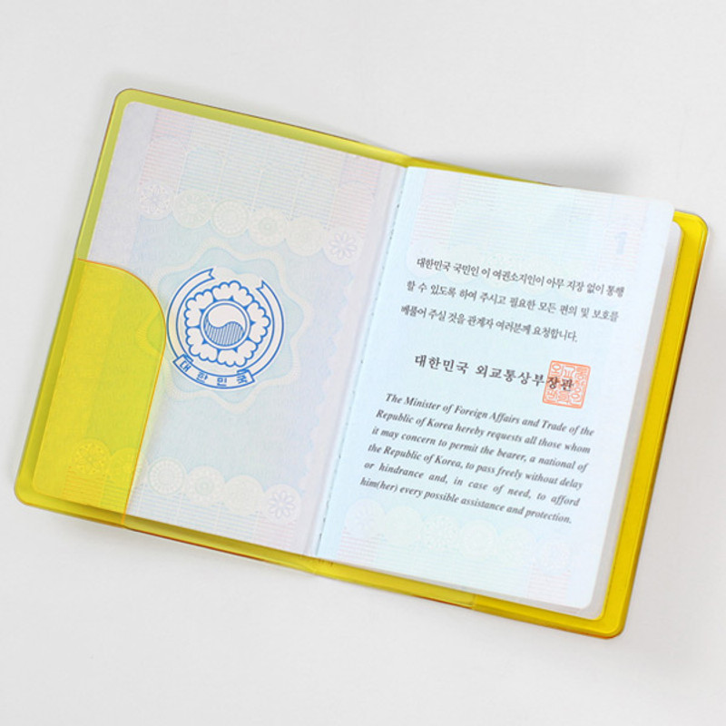 Yellow - 2NUL Nice and clear travel passport case holder Yellow - 2NUL Nice and clear travel passport case holder