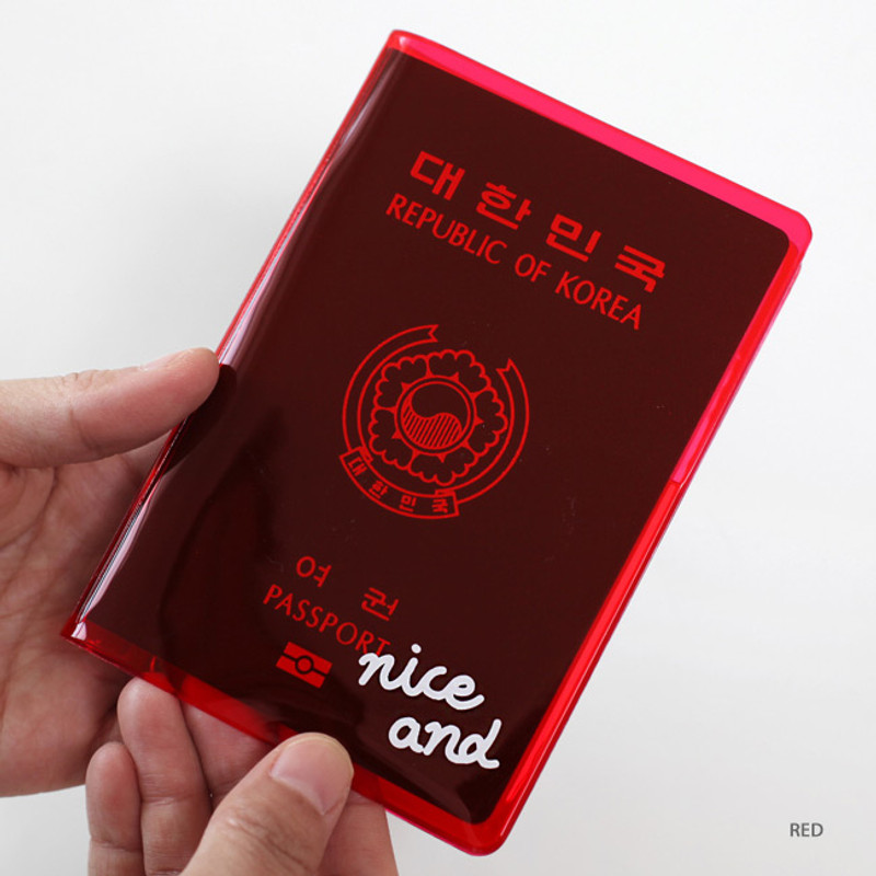 Red - 2NUL Nice and clear travel passport case holder Red - 2NUL Nice and clear travel passport case holder