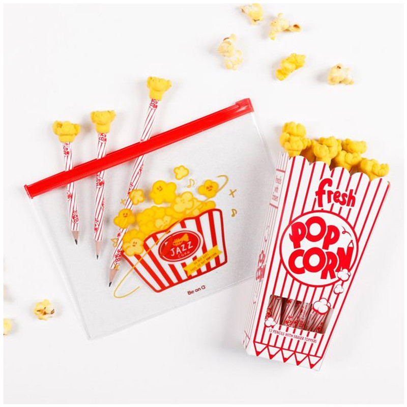 Fake popcorn - Be on D Fake food medium clear zip lock pouch  Fake popcorn - Be on D Fake food medium clear zip lock pouch