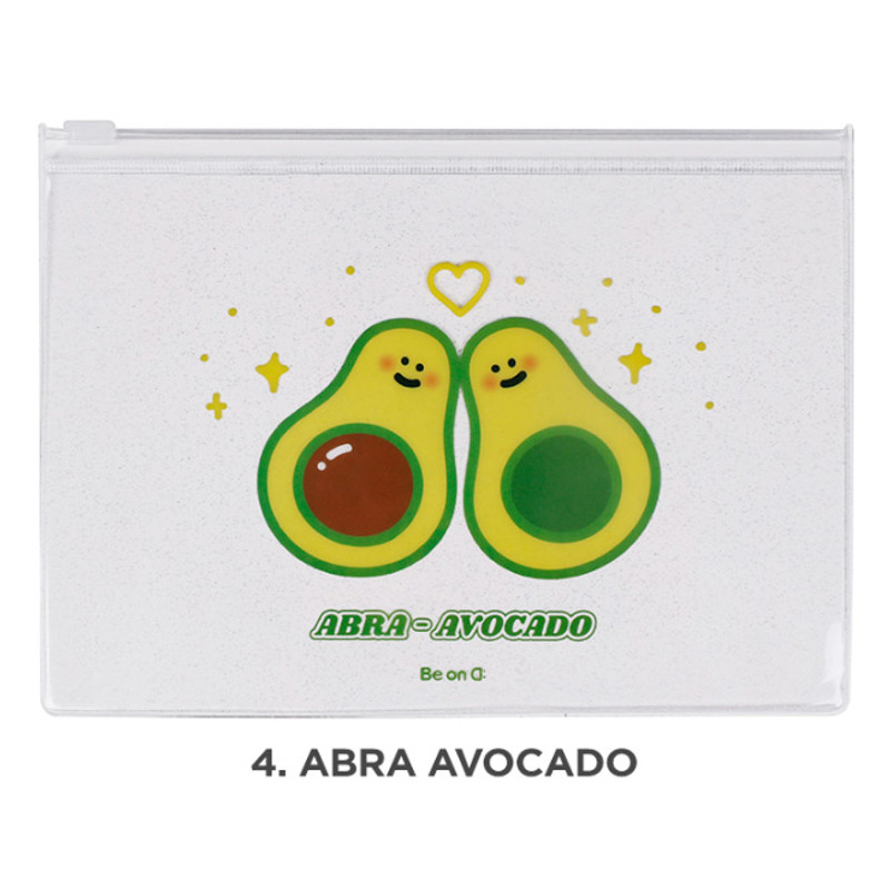 Abra avocado - Be on D Fake food medium clear zip lock pouch  Abra avocado - Be on D Fake food medium clear zip lock pouch