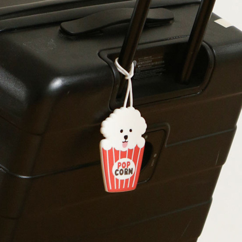 Popcorn bichon - Dailylike Cute silicone travel luggage name tag