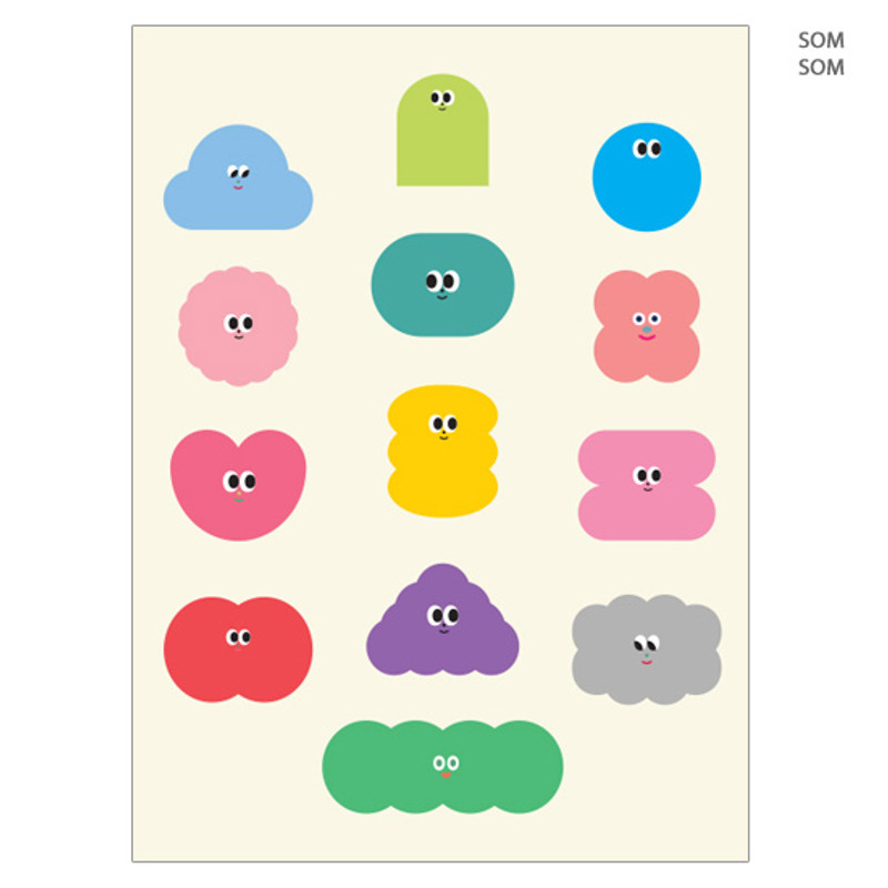 Som Som - Livework Big point travel luggage sticker set Som Som - Livework Big point travel luggage sticker set