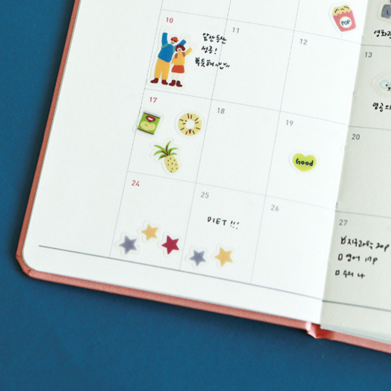 Example of use - Dailylike Market PVC cute seal sticker for the diary Example of use - Dailylike Market PVC cute seal sticker for the diary