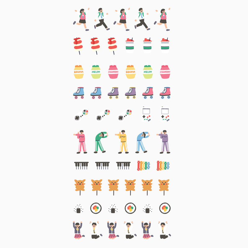 Dailylike After school PVC cute seal sticker for the diary