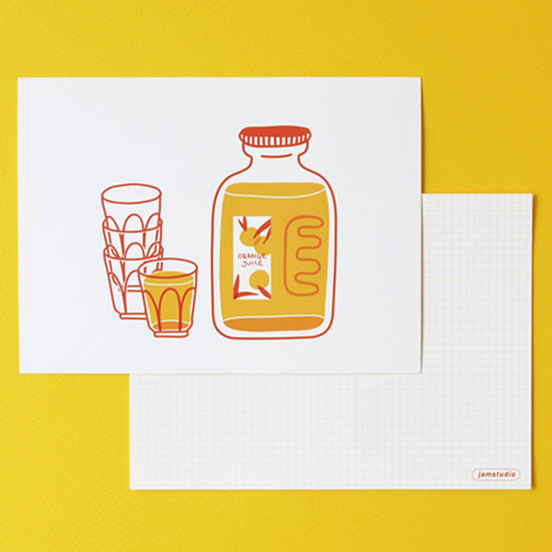 Jam Studio Orange juice message card with envelope Jam Studio Orange juice message card with envelope