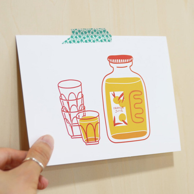Example of use - Jam Studio Orange juice message card with envelope Example of use - Jam Studio Orange juice message card with envelope