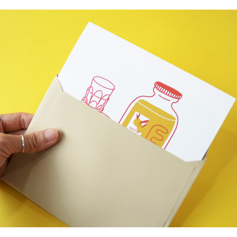 Envelope - Jam Studio Orange juice message card with envelope Envelope - Jam Studio Orange juice message card with envelope