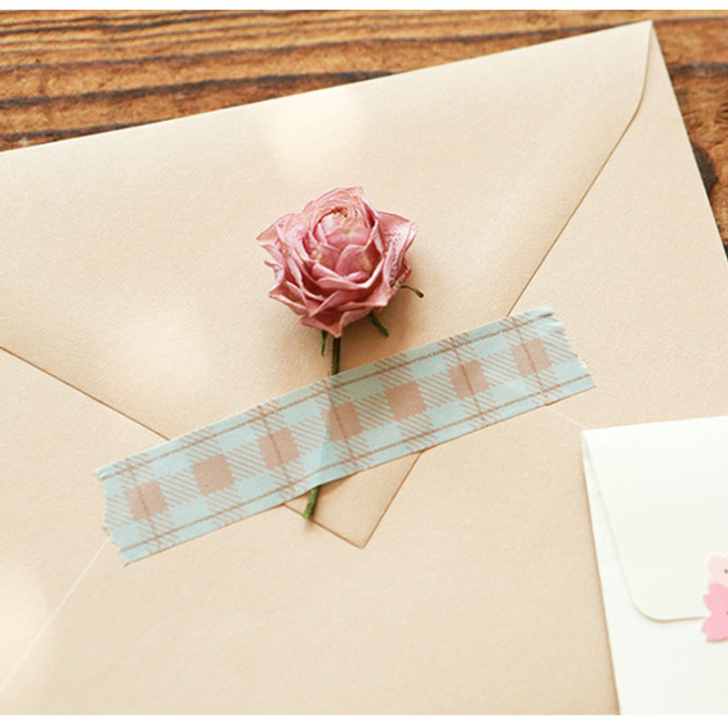 Example of use - Dailylike Vintage check single roll paper masking tape