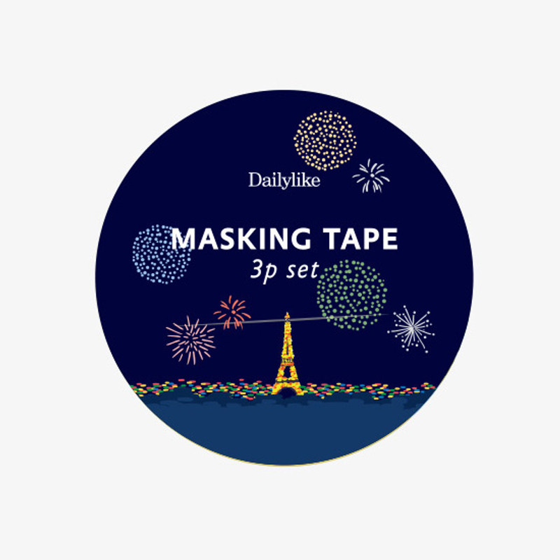 Package of Dailylike Midnight paper masking tape set of 3 Package of Dailylike Midnight paper masking tape set of 3