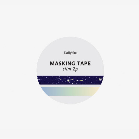 Package of Dailylike Shooting star slim masking tape set