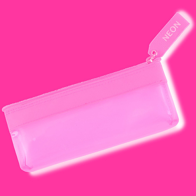 Example of use - Rihoon Neon laundry translucent zipper pencil case Example of use - Rihoon Neon laundry translucent zipper pencil case
