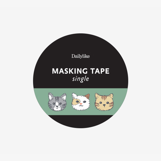Package of Dailylike Friendly kitty single roll paper masking tape