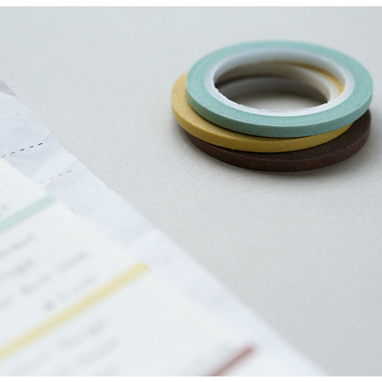 Example of use - Dailylike Pastel2 3mm deco masking tape 3p set