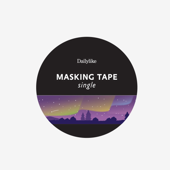 Package of Dailylike Aurora single roll paper masking tape