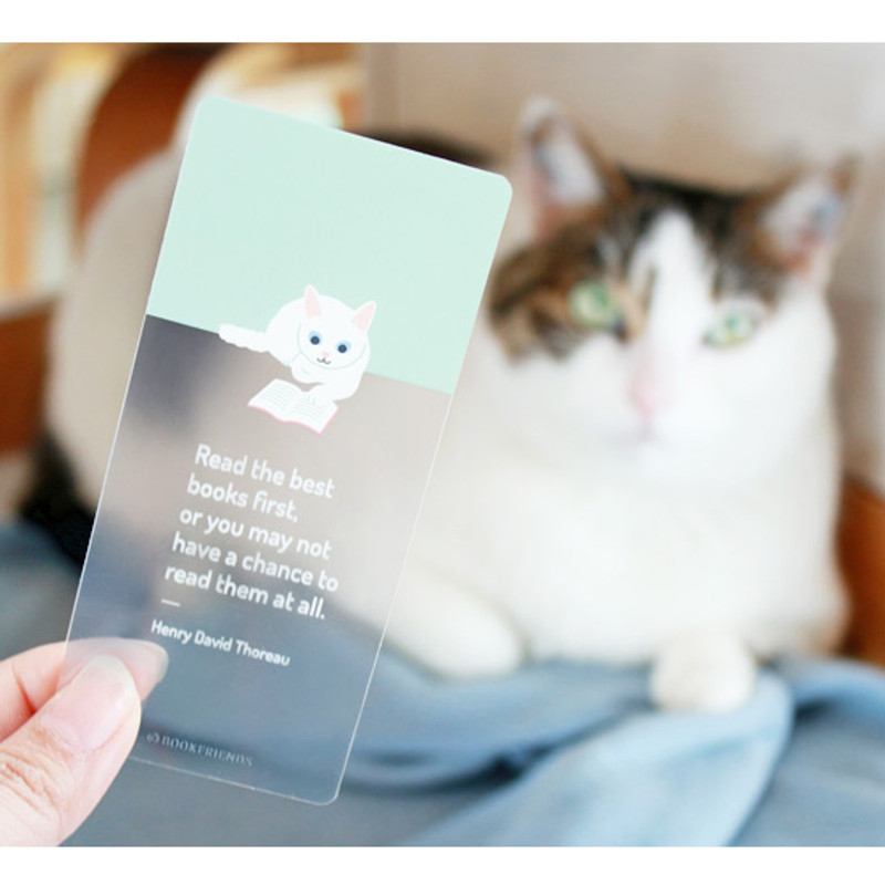 Example of use - Bookfriends Reading pet PVC clear bookmark Example of use - Bookfriends Reading pet PVC clear bookmark