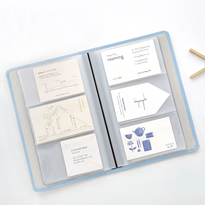 Example of use - Indigo Daily slip in 84 pockets name card album