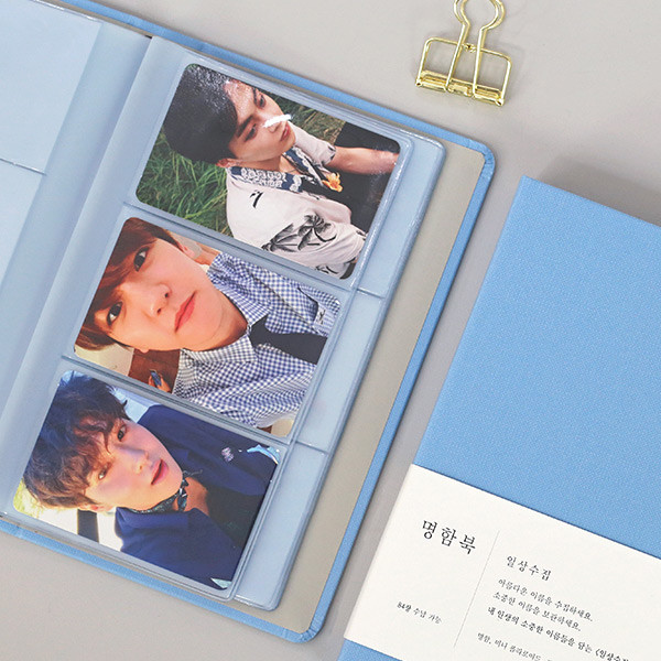 Example of use - Indigo Daily slip in 84 pockets name card album