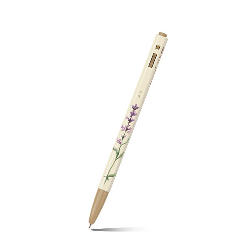 Detail of MONAMI 153 flower knock retractable ballpoint pen set