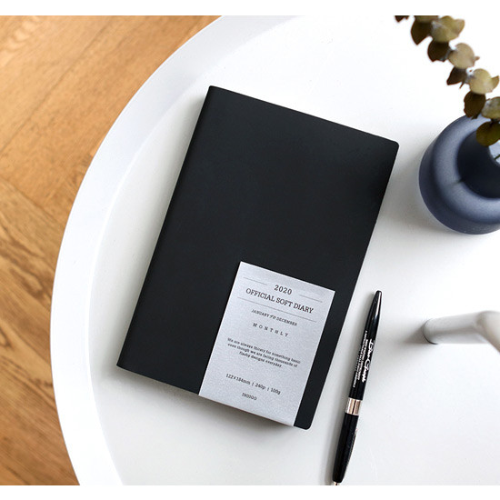 Black - Indigo 2020 Official soft dated weekly planner notebook